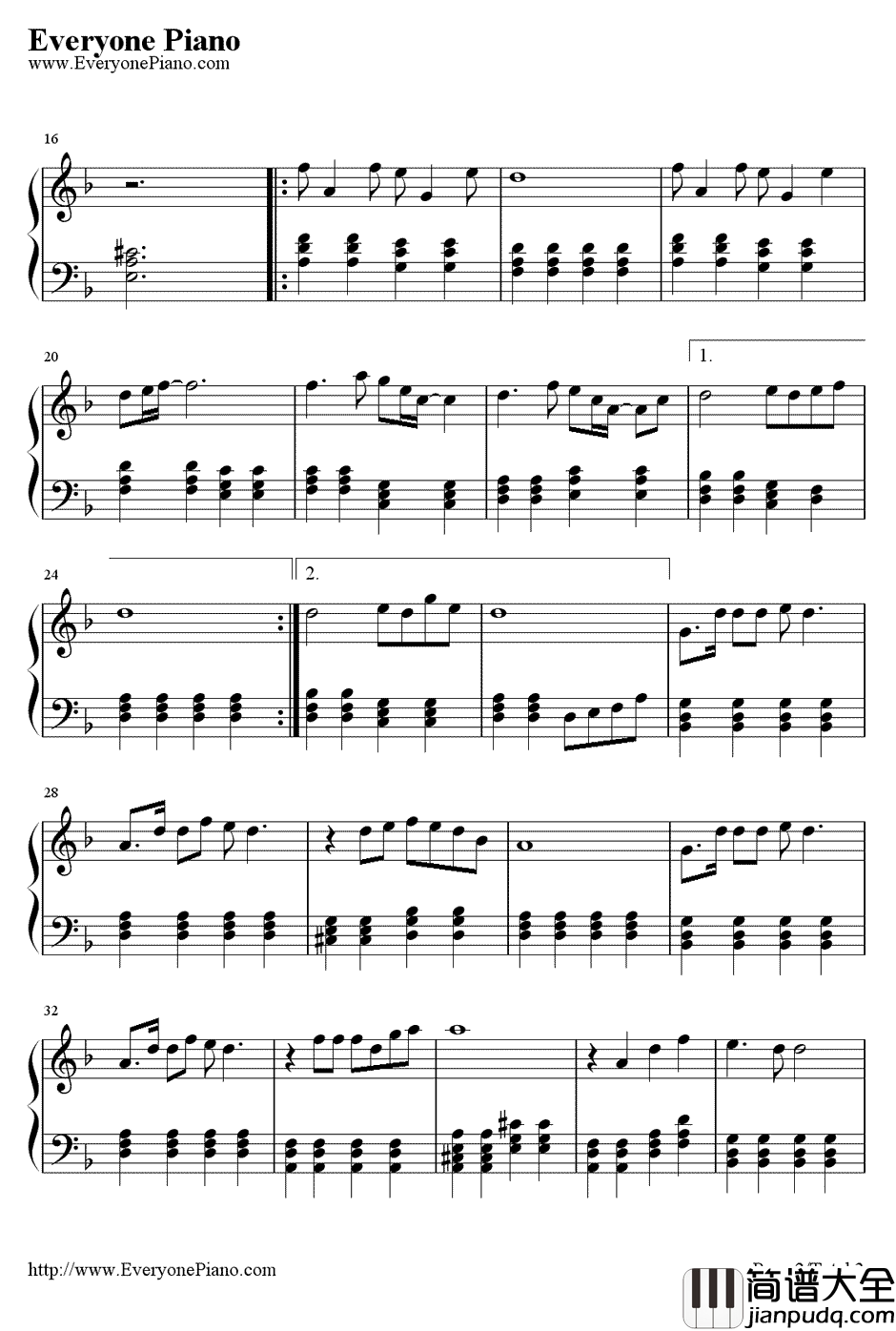 拯救钢琴谱_孙楠