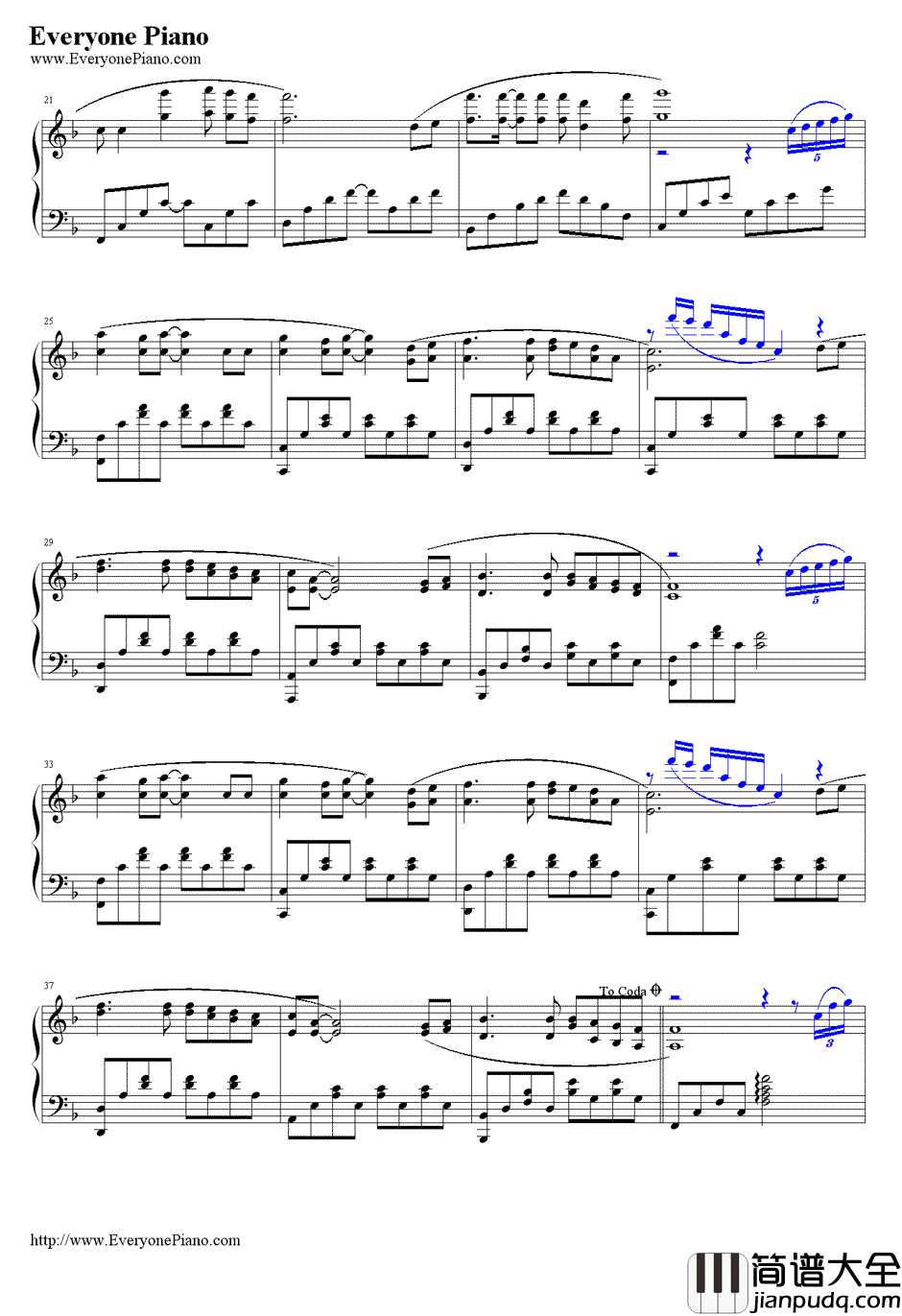 有情人终成眷属钢琴谱_郑源/赵默