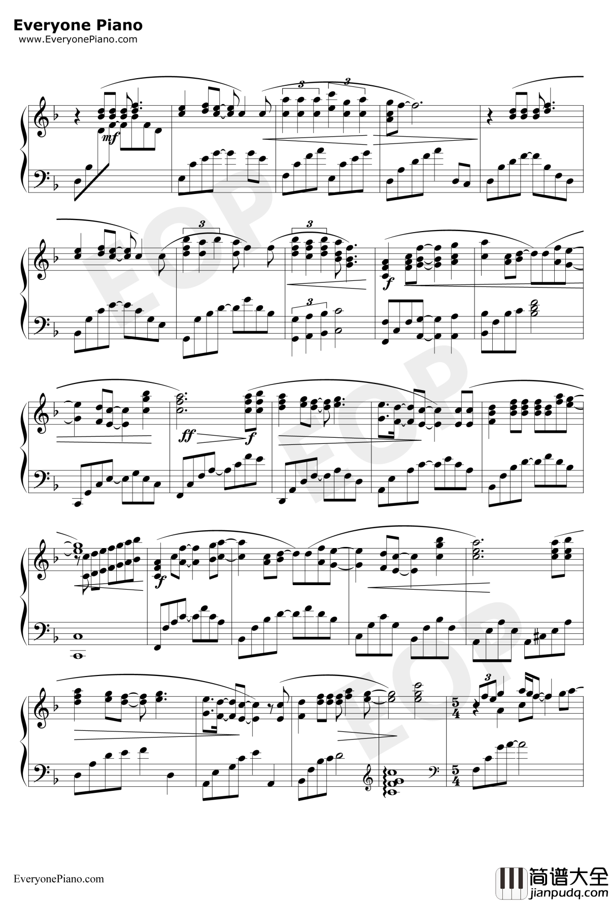 勇气钢琴谱__梁静茹