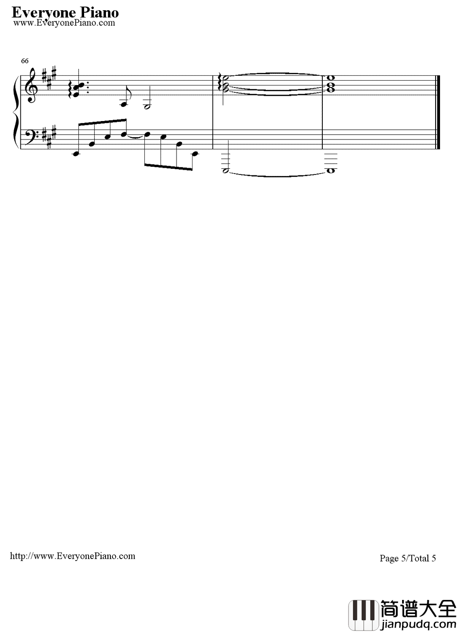 烟火的季节钢琴谱_F4