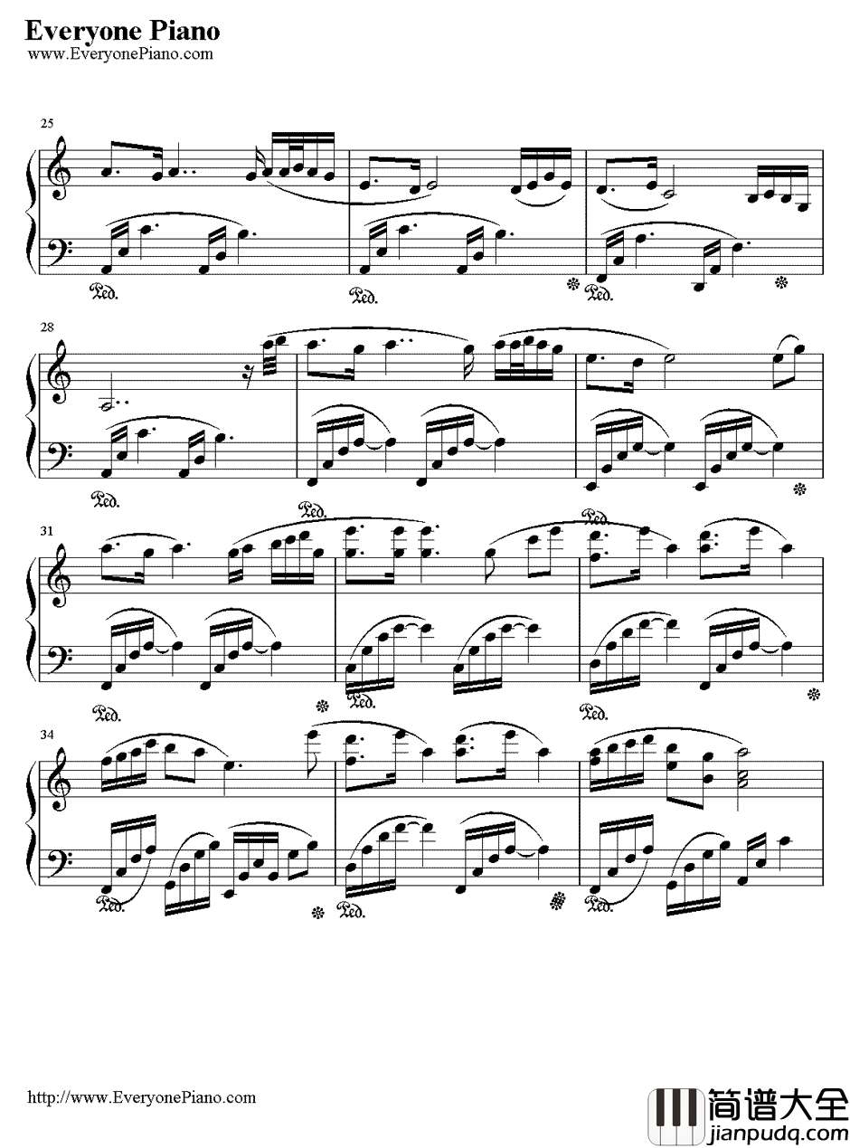 琵琶语钢琴谱_林海_中国名曲