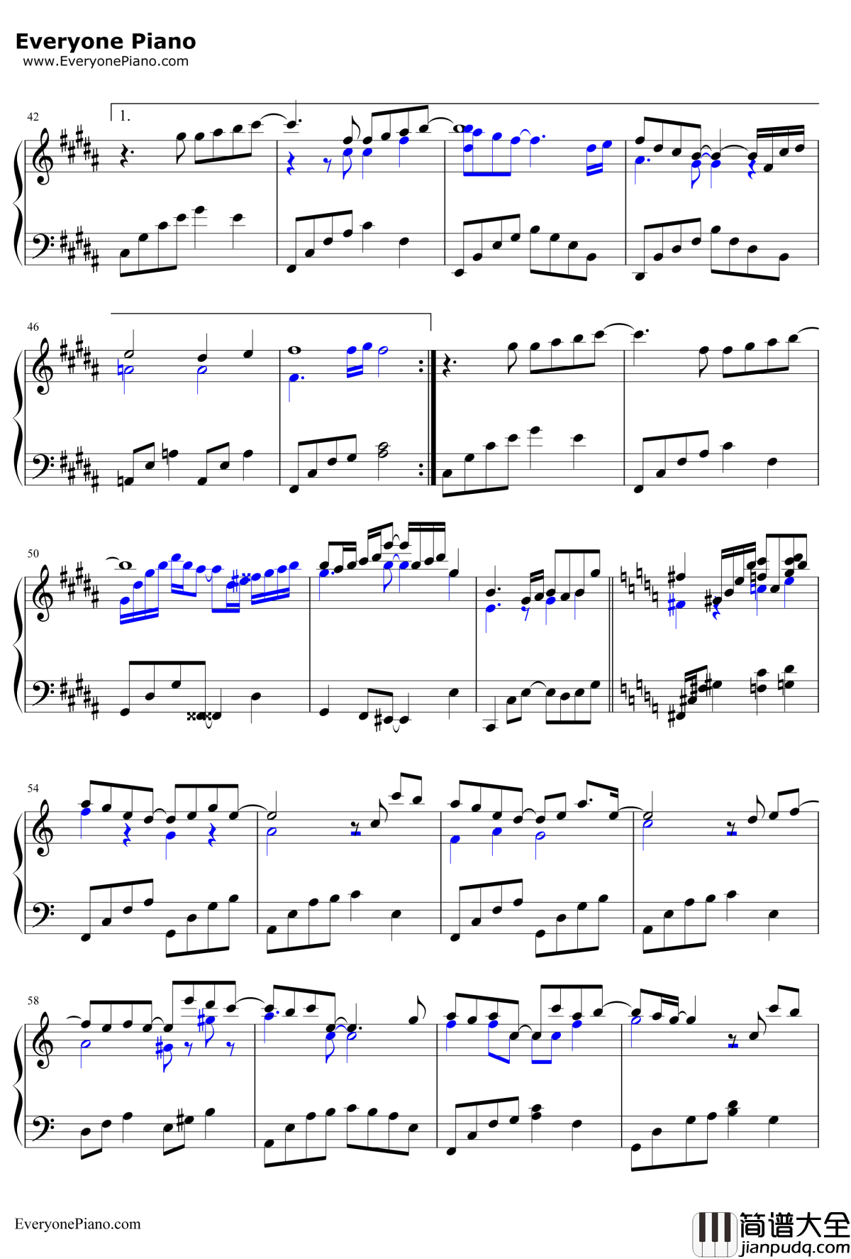 612星球钢琴谱_S.H.E