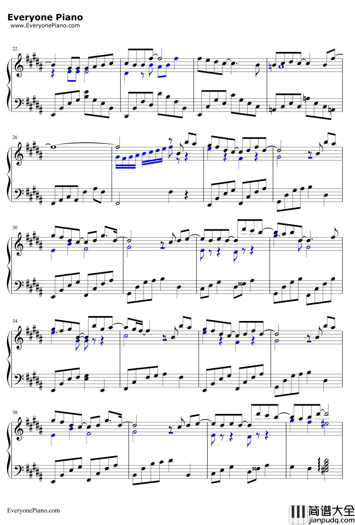 612星球钢琴谱_S.H.E