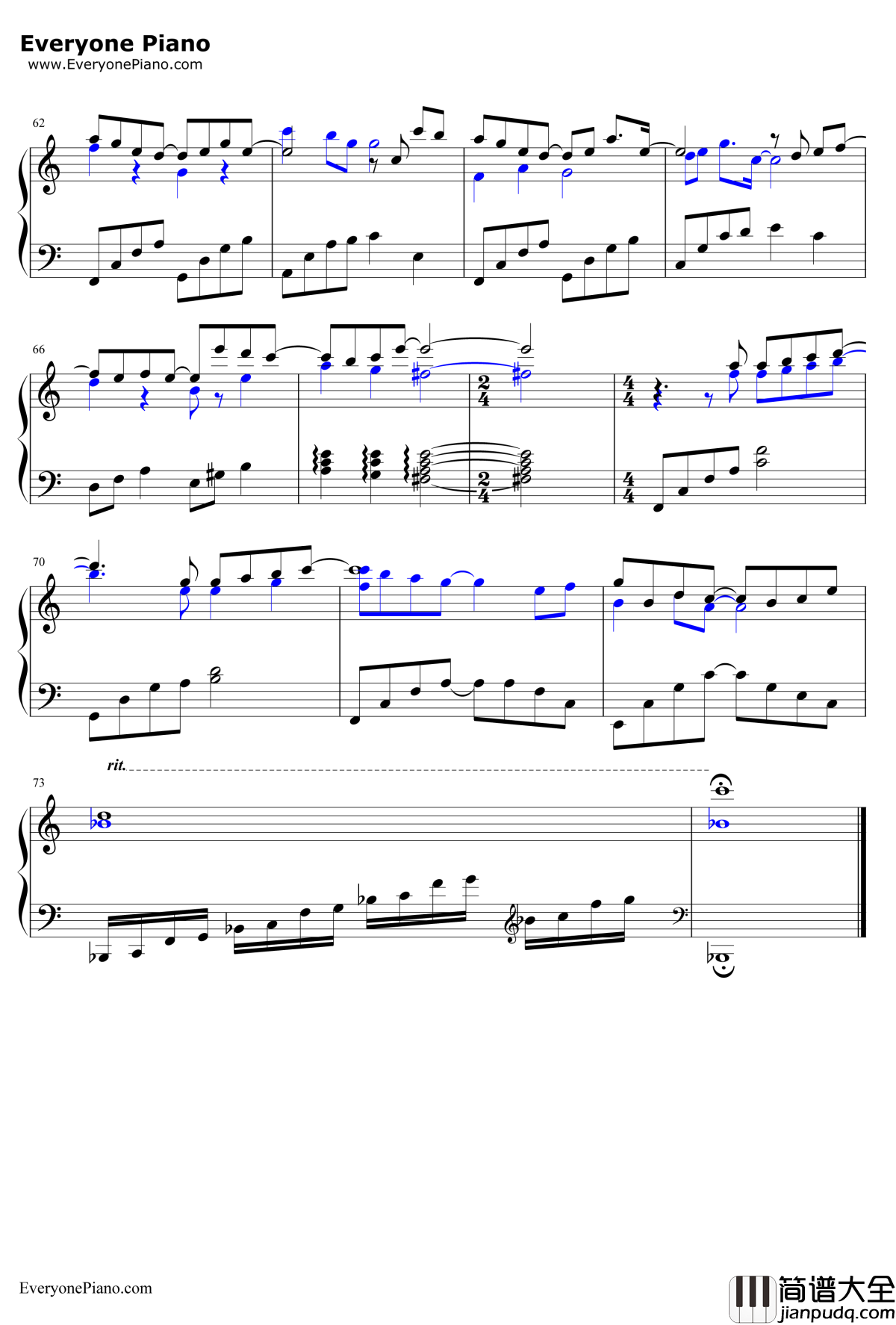 612星球钢琴谱_S.H.E