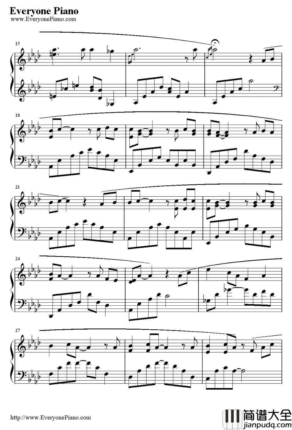 青空钢琴谱_lia__AIR_插曲