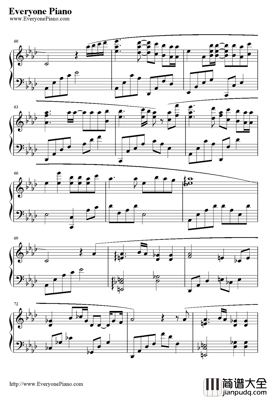 青空钢琴谱_lia__AIR_插曲