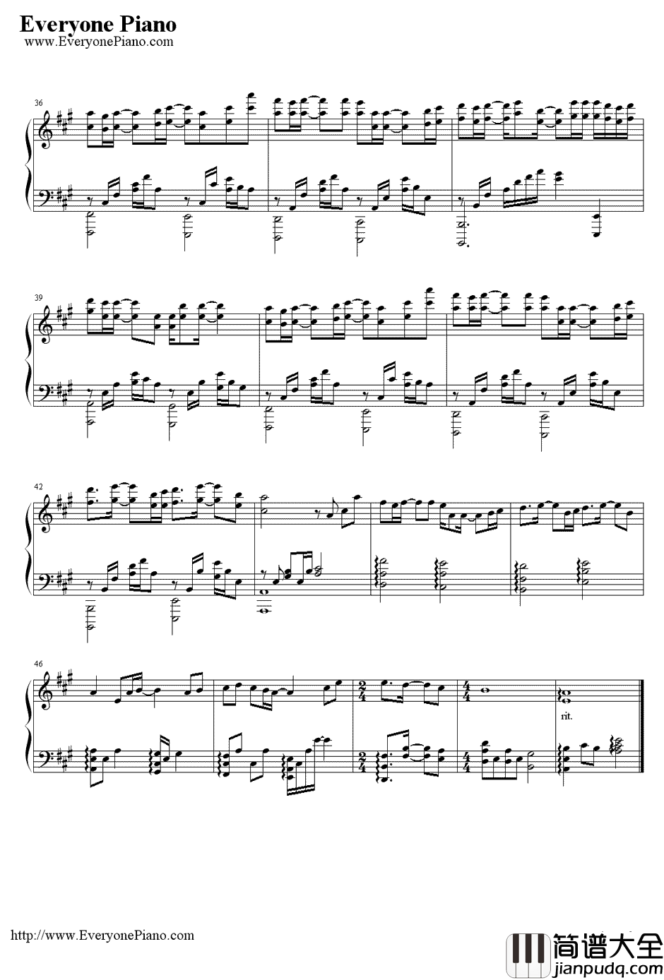 烟火钢琴谱_光良