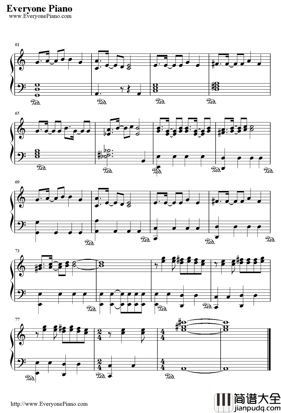 Rhythm_Emotion钢琴谱_Two_Mix_律动的旋律__高达W_OP2