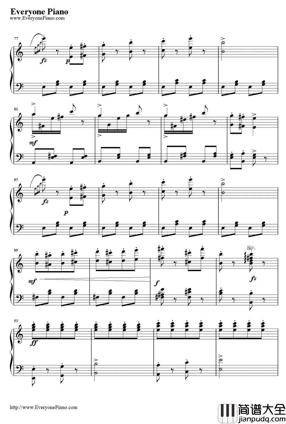 邮递马车钢琴谱_冈本敦郎_古关裕