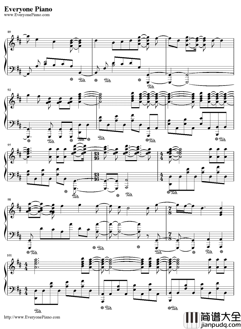 ほうき星钢琴谱_ユンナ__死神_片尾曲