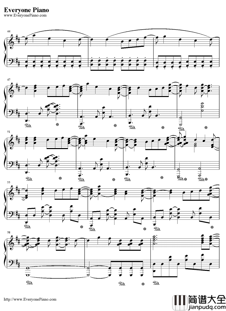 ほうき星钢琴谱_ユンナ__死神_片尾曲