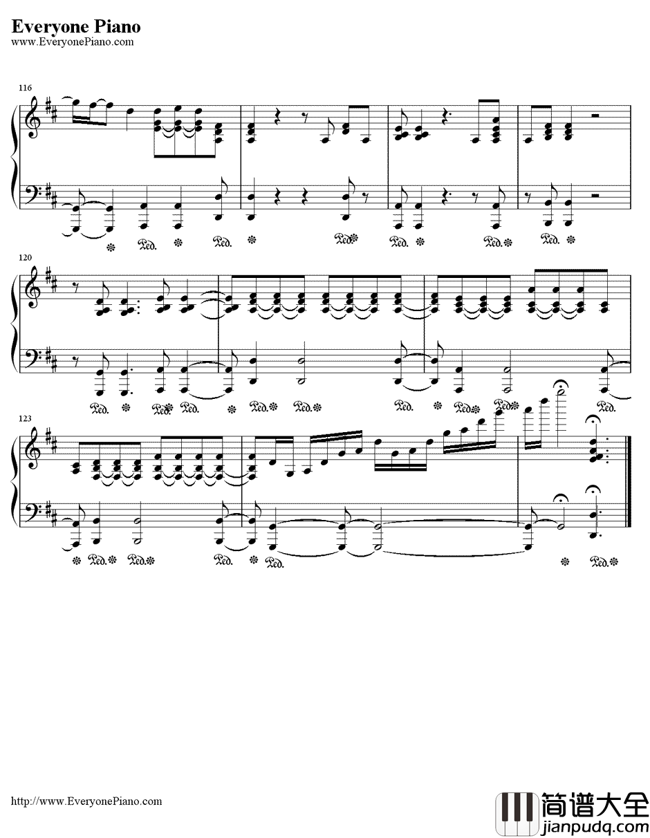 ほうき星钢琴谱_ユンナ__死神_片尾曲