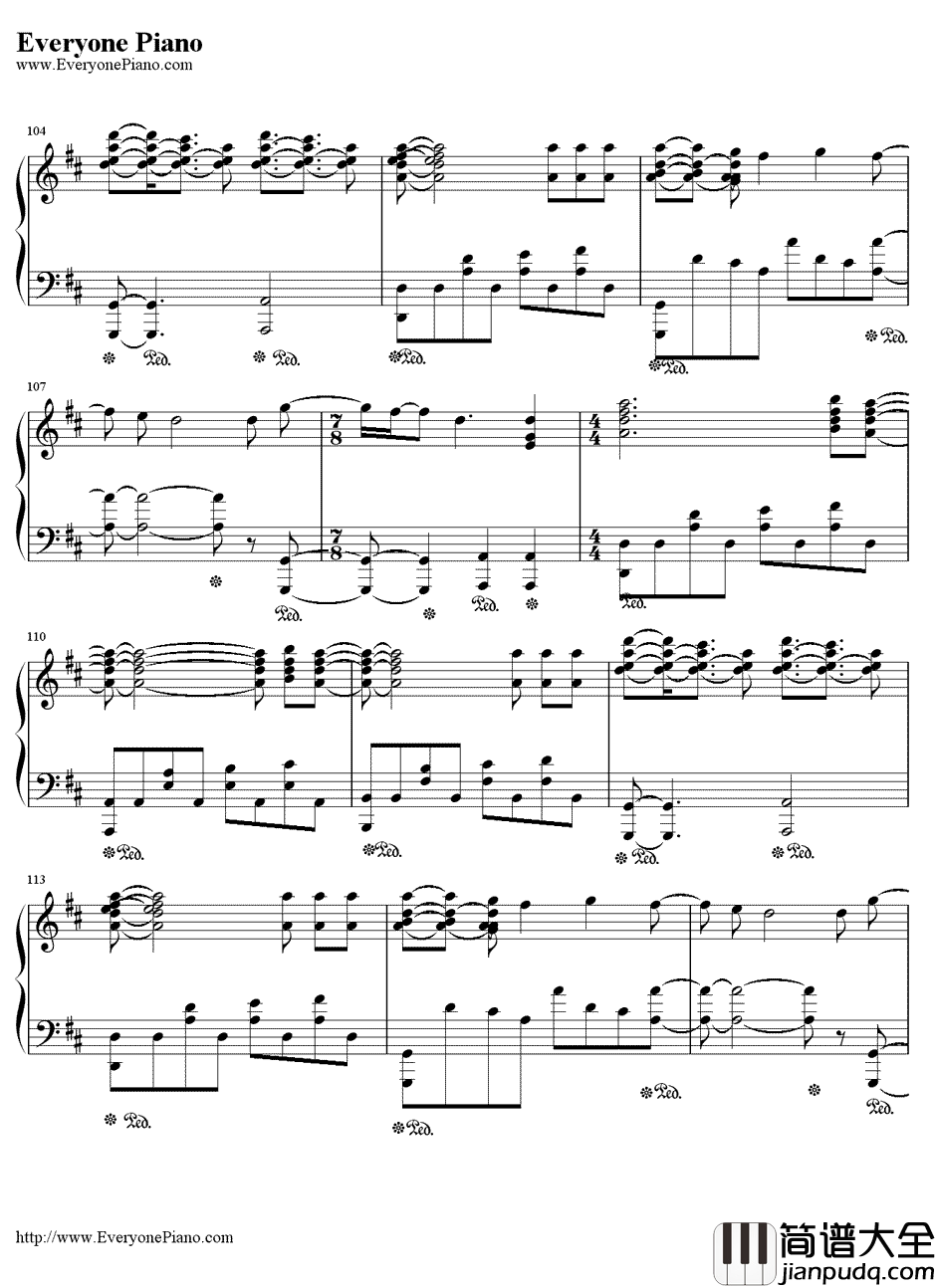 ほうき星钢琴谱_ユンナ__死神_片尾曲