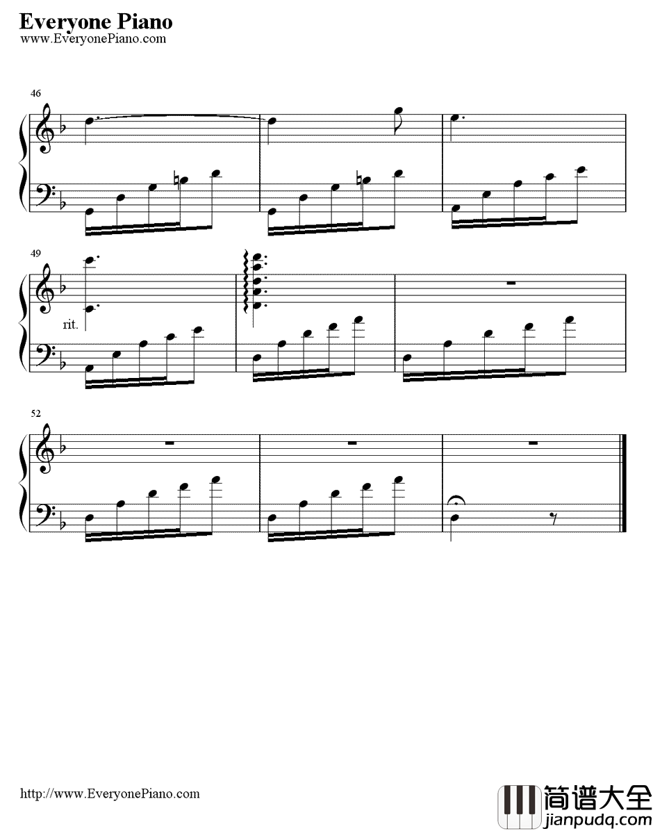 兄弟（Brothers）钢琴谱_俄罗斯童声合唱团__钢之炼金术师_插曲