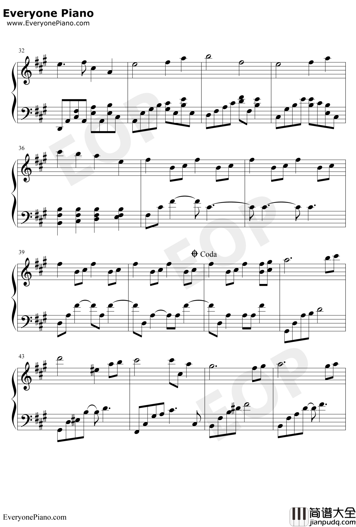 仙剑问情钢琴谱_萧人凤__仙剑奇侠传三外传•问情篇_主题曲