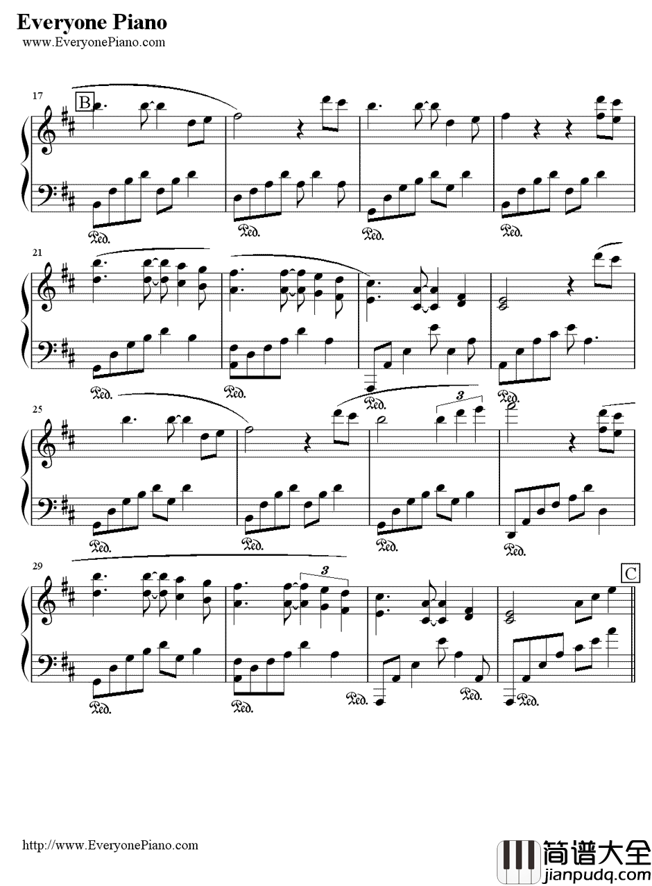 Through_the_Arbor钢琴谱_Kevin_Kern凯文科恩