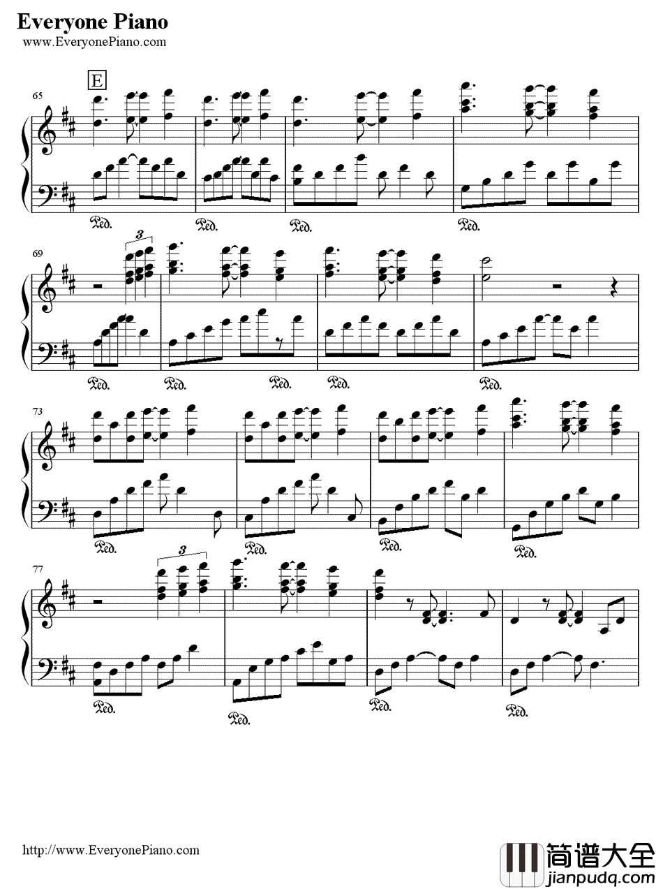 Through_the_Arbor钢琴谱_Kevin_Kern凯文科恩