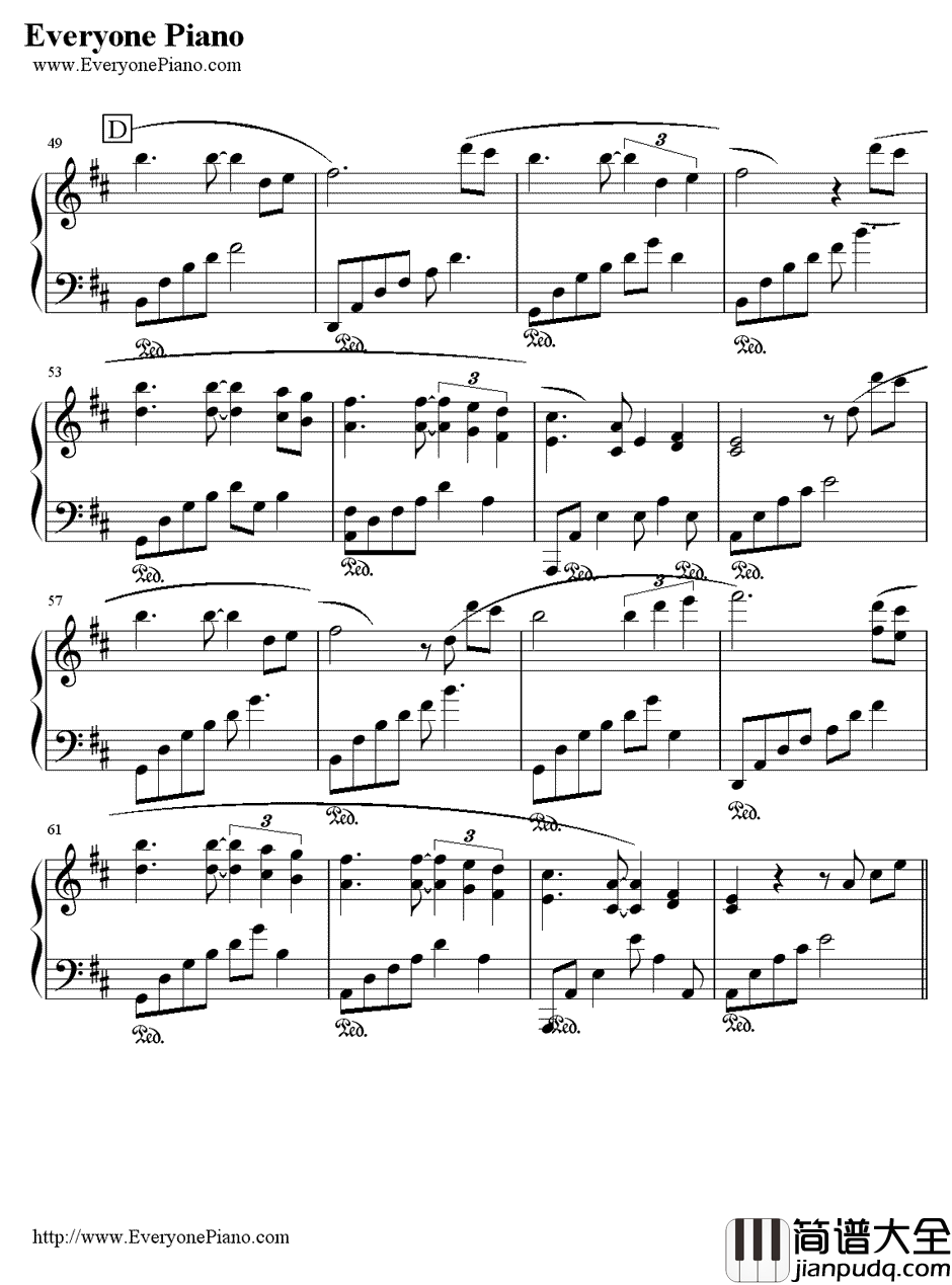 Through_the_Arbor钢琴谱_Kevin_Kern凯文科恩