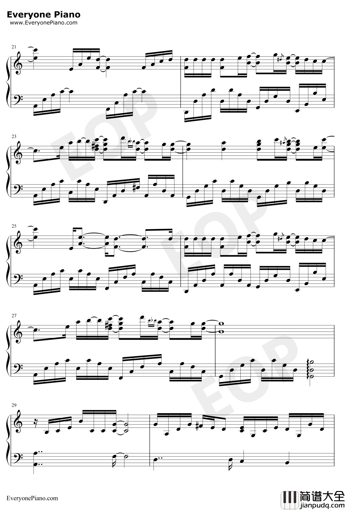 I_Do钢琴谱_菅野洋子