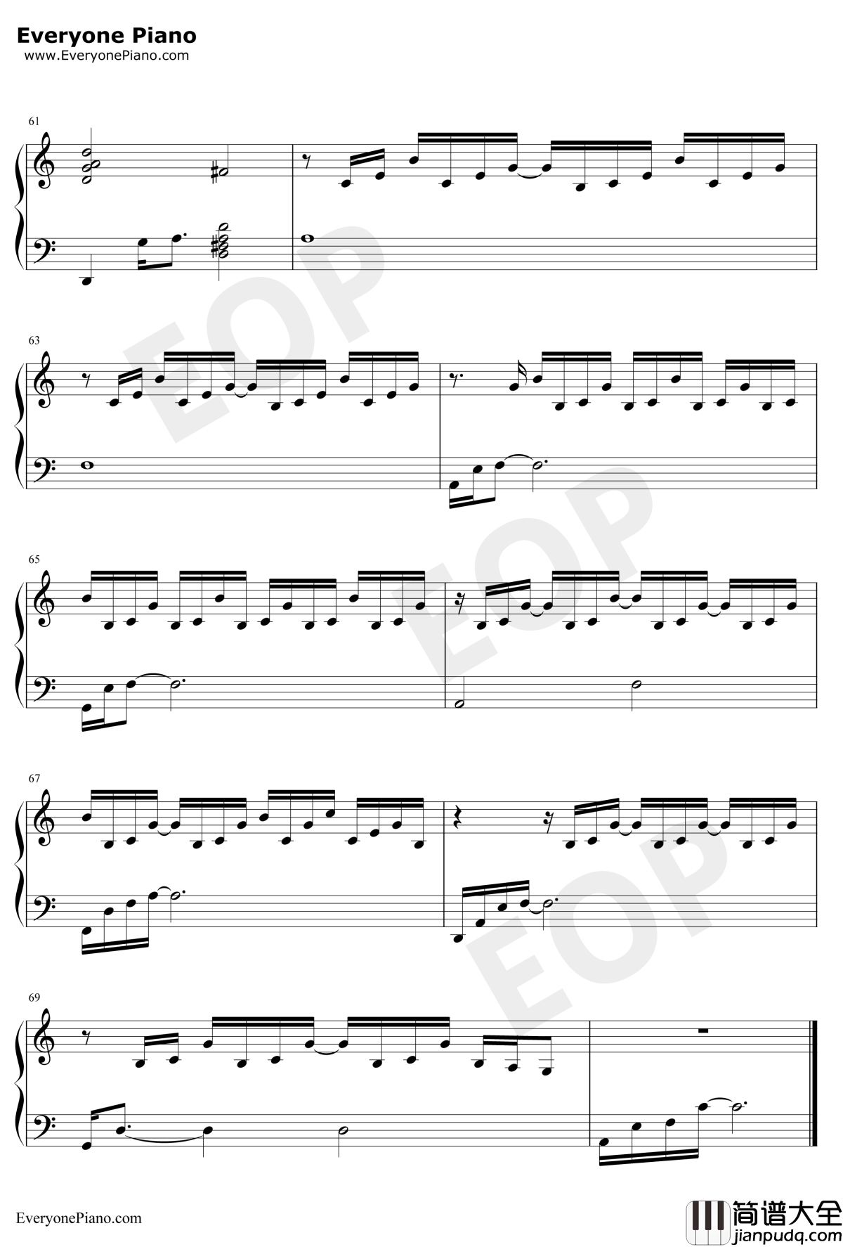 I_Do钢琴谱_菅野洋子