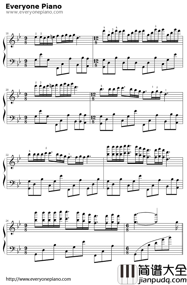 梦中的婚礼钢琴谱_理查德.克莱德曼