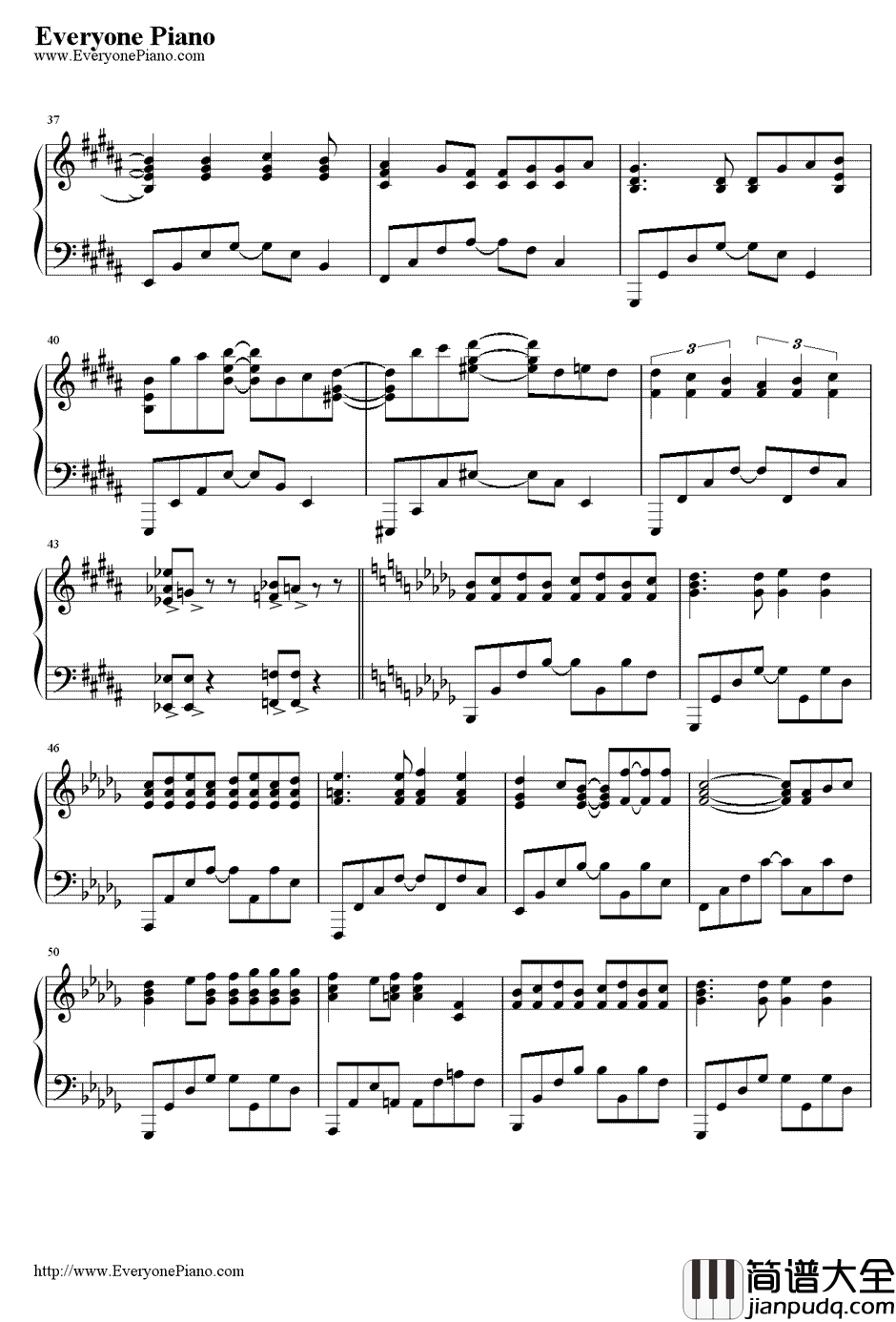 鼓动赤红色的罪钢琴谱_ON/OFF__吸血鬼骑士_主题曲