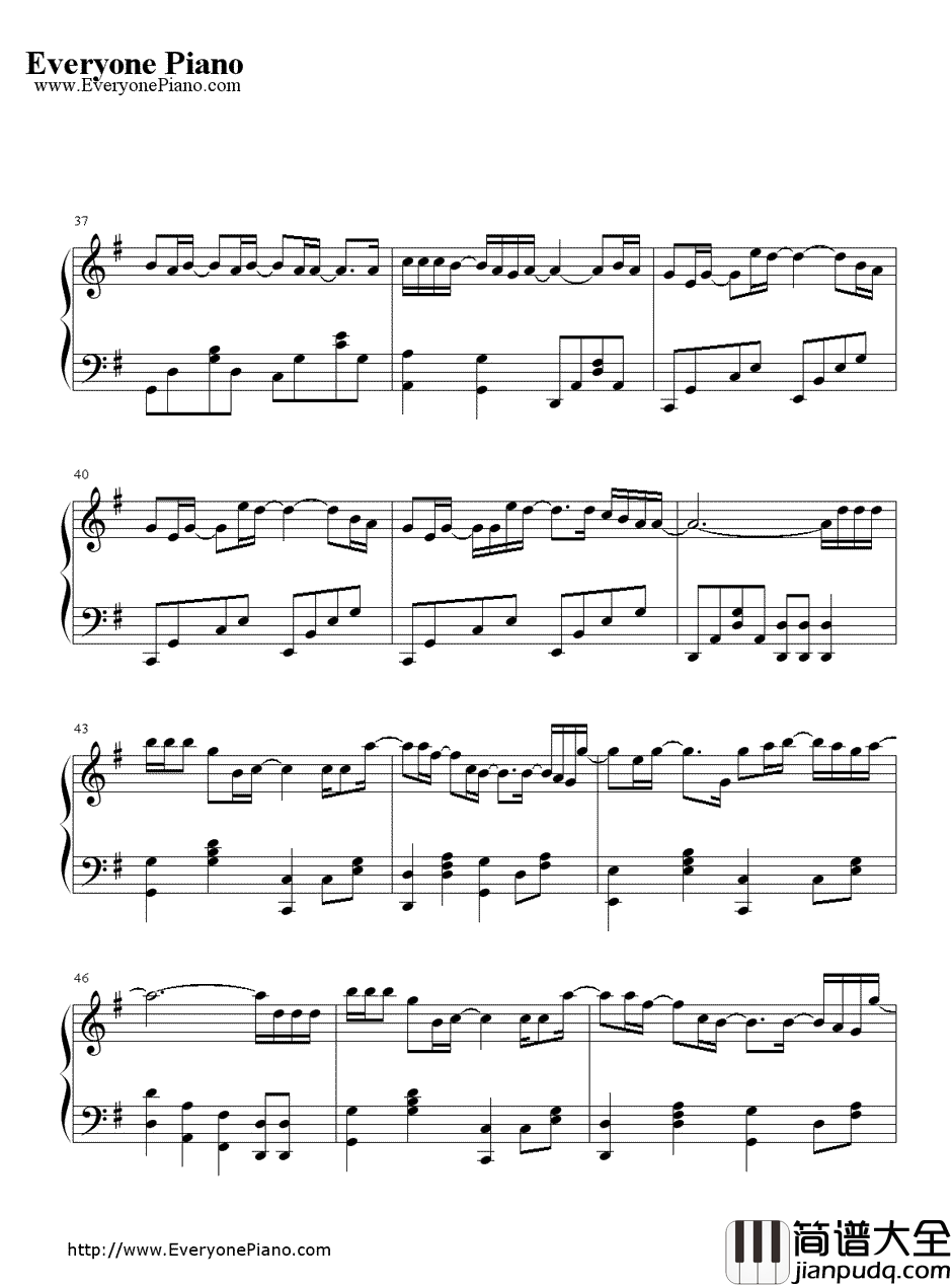 Best_Of_Me钢琴谱_丹尼尔•波特Danie_lPowter