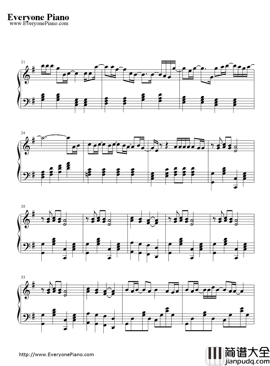 Best_Of_Me钢琴谱_丹尼尔•波特Danie_lPowter