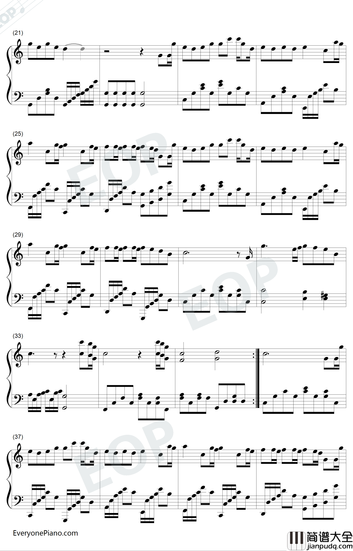 洋葱钢琴谱_杨宗纬