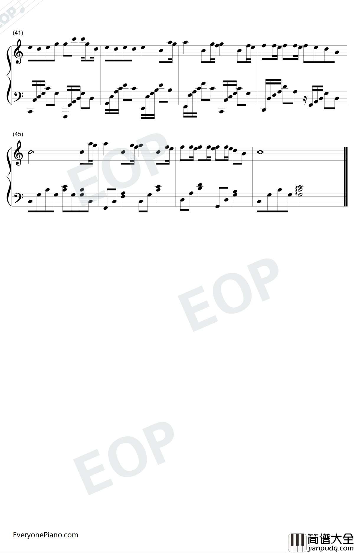 洋葱钢琴谱_杨宗纬