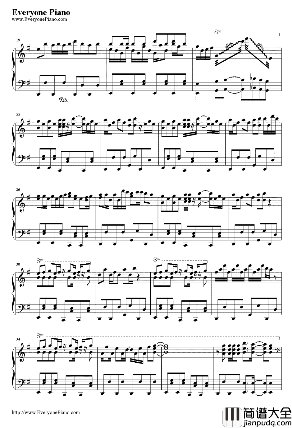 RED_ZONE钢琴谱_Tatsh_&_Naoki_鬼畜神曲