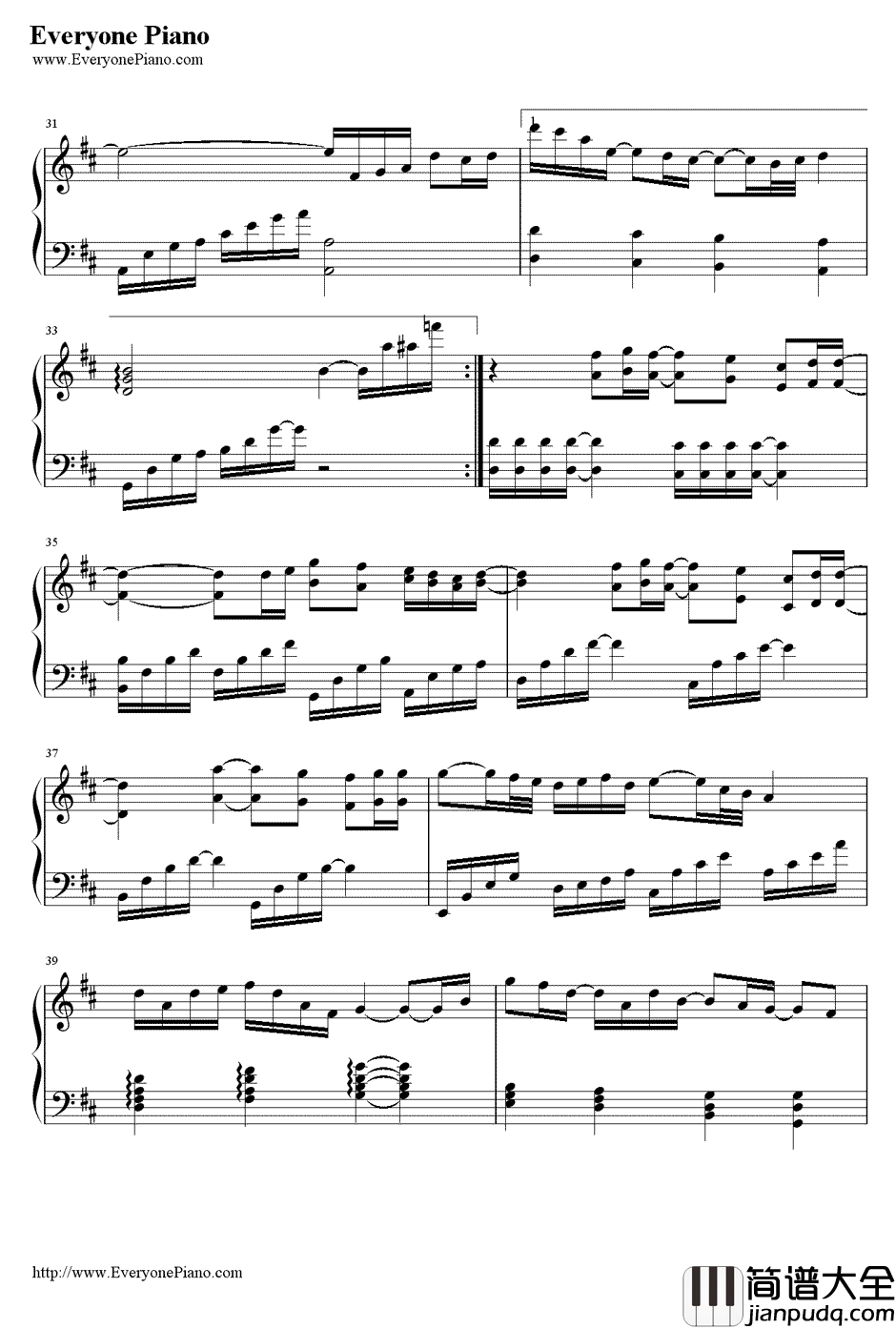 命运线钢琴谱_Super_Junior_M