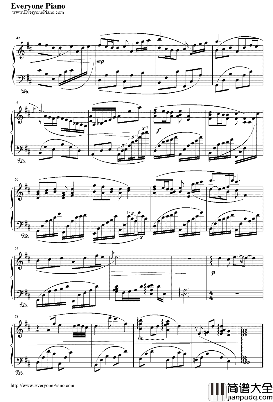 不完美钢琴谱_李玖哲