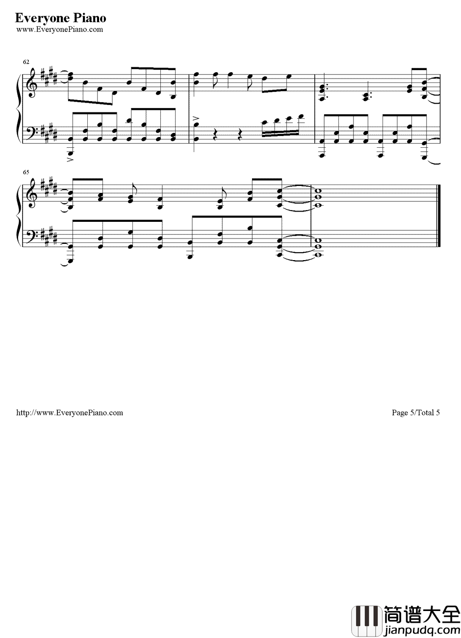 INNOCENCE钢琴谱_蓝井艾露_刀剑神域OP2