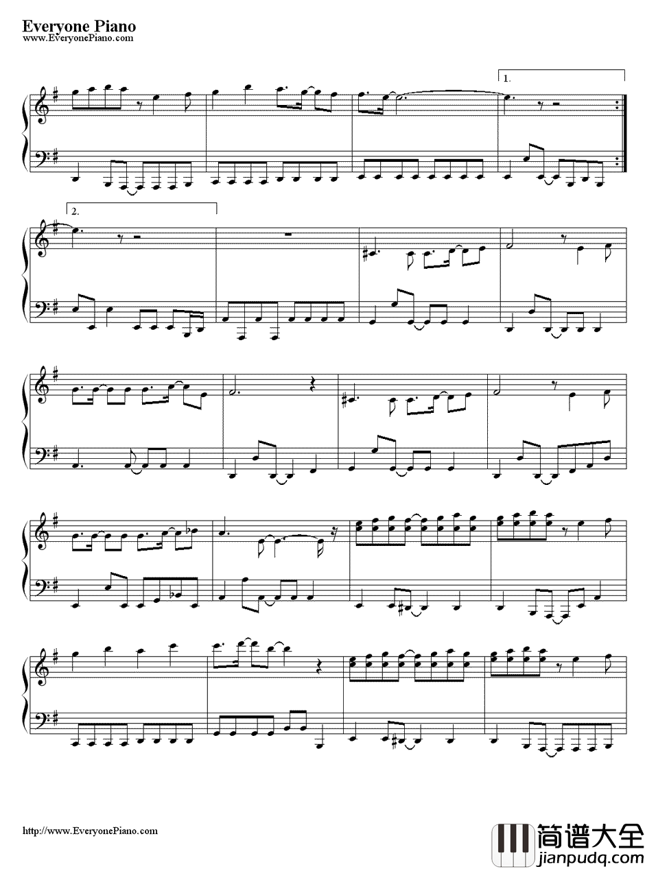 願い事ひとつだけ钢琴谱_小松未歩__名侦探柯南_片尾曲