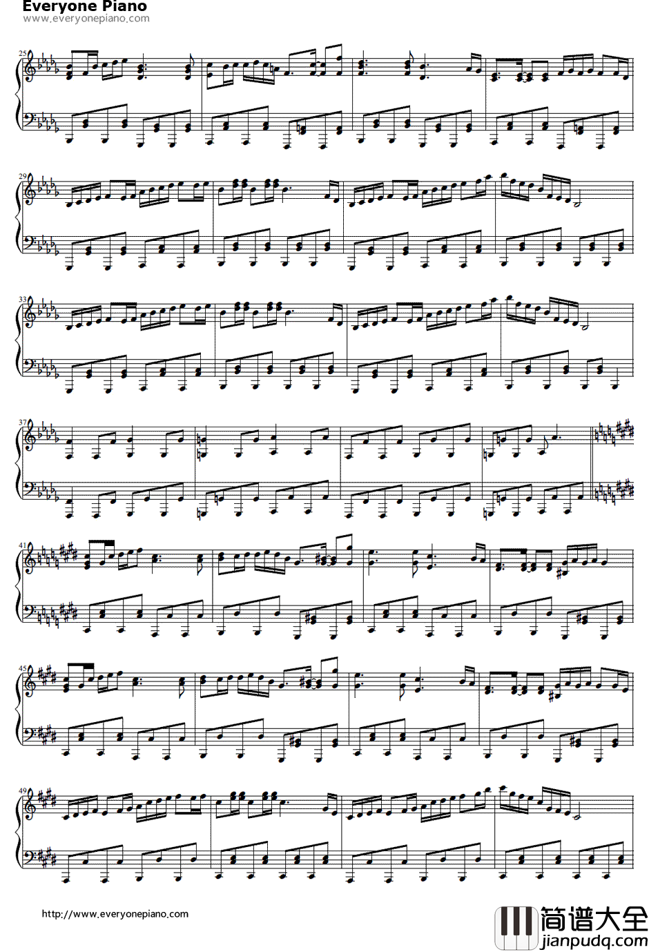 運命のダークサイド钢琴谱_東方風神錄