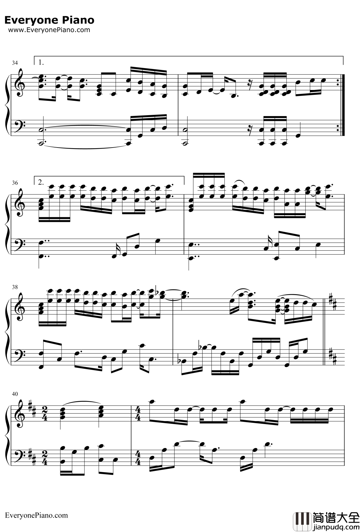 我相信钢琴谱_东方神起