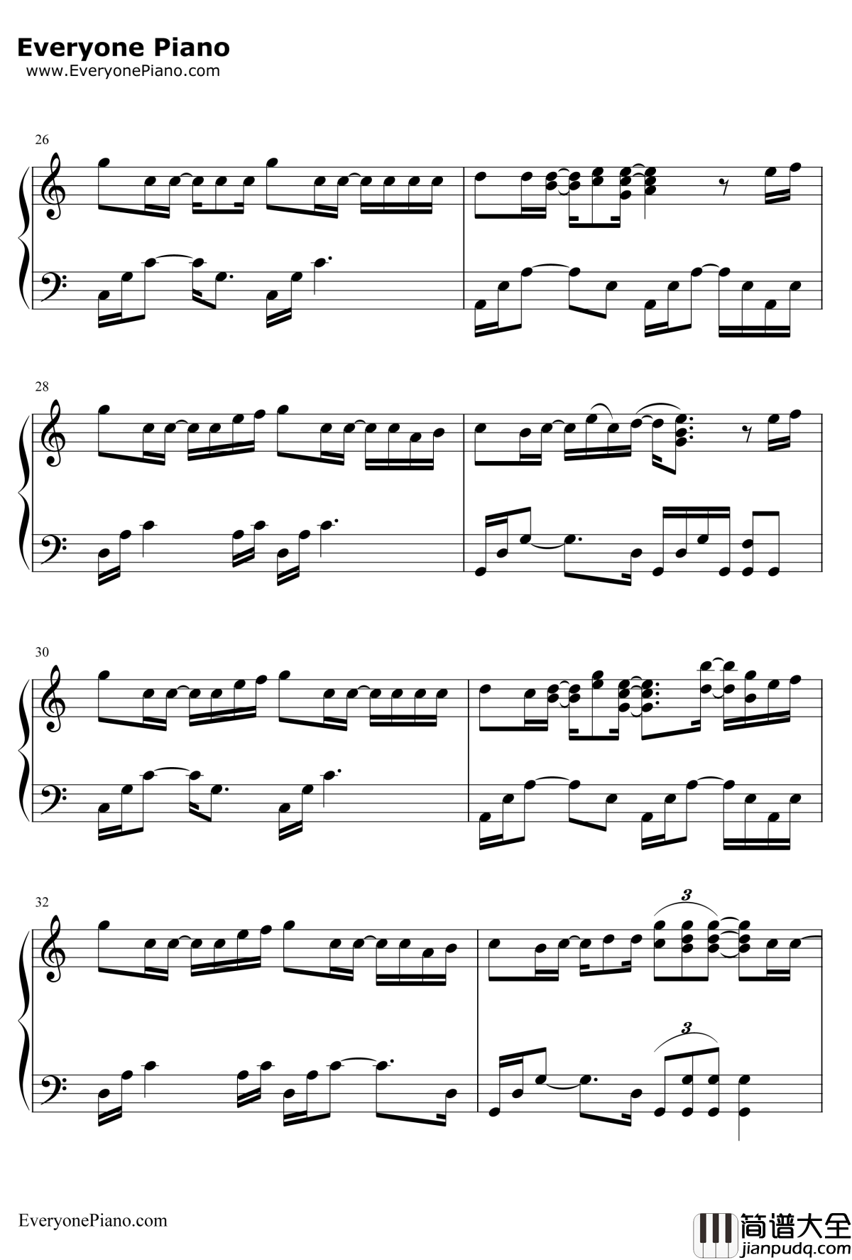 我相信钢琴谱_东方神起