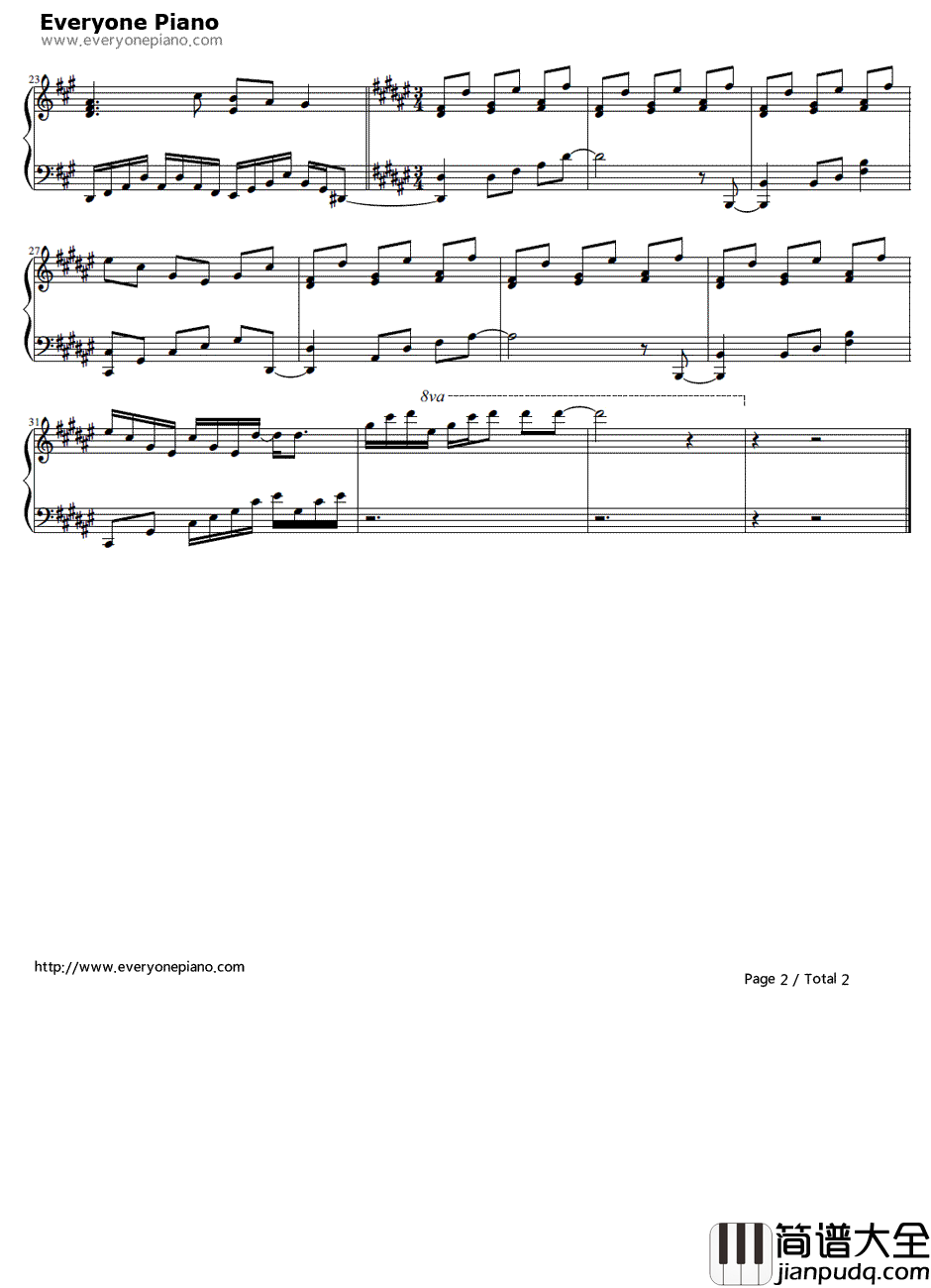 稲田姫様に叱られるから钢琴谱_秋姐妹_東方風神錄