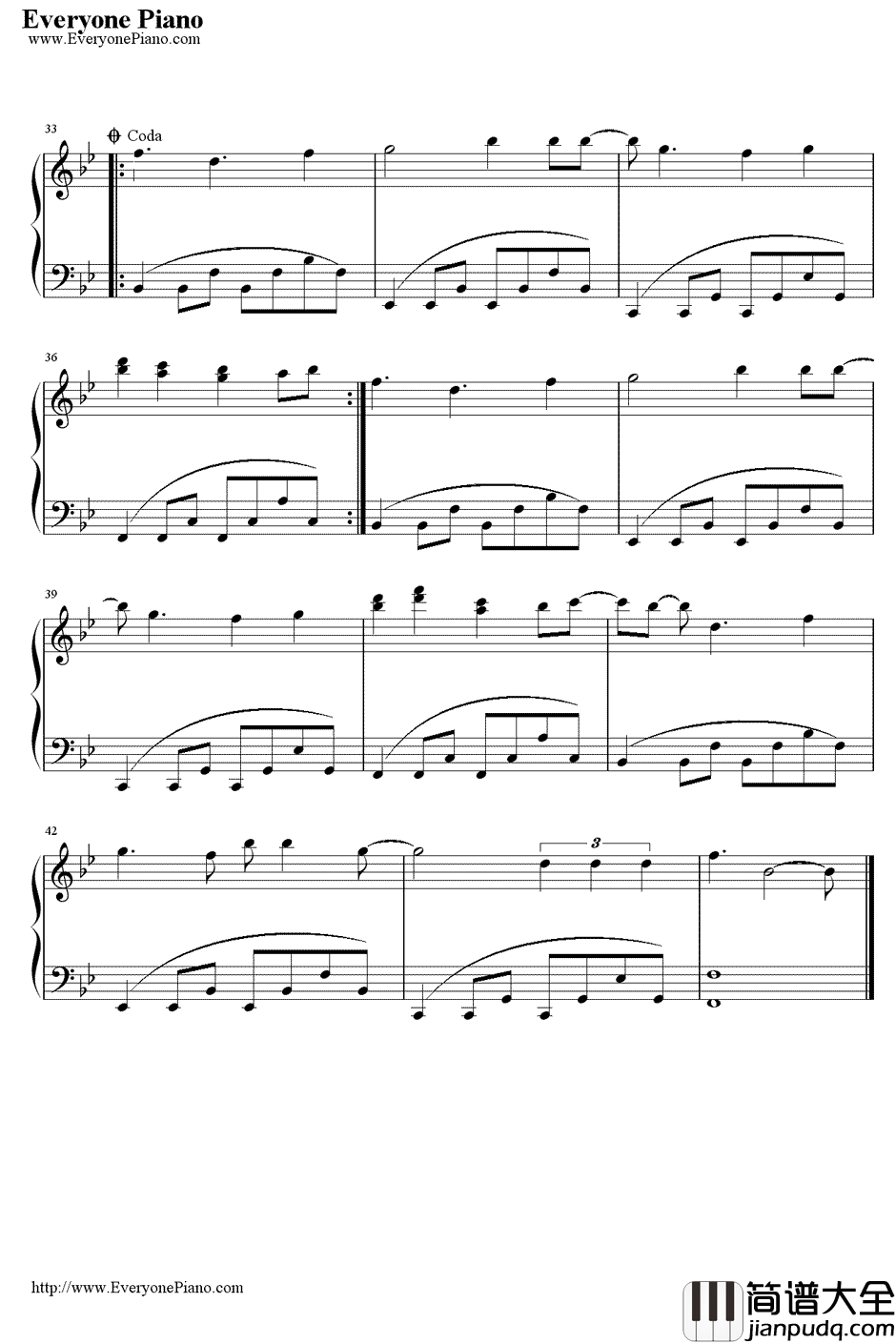 Somewhere_In_Brooklyn钢琴谱_Bruno_Mars