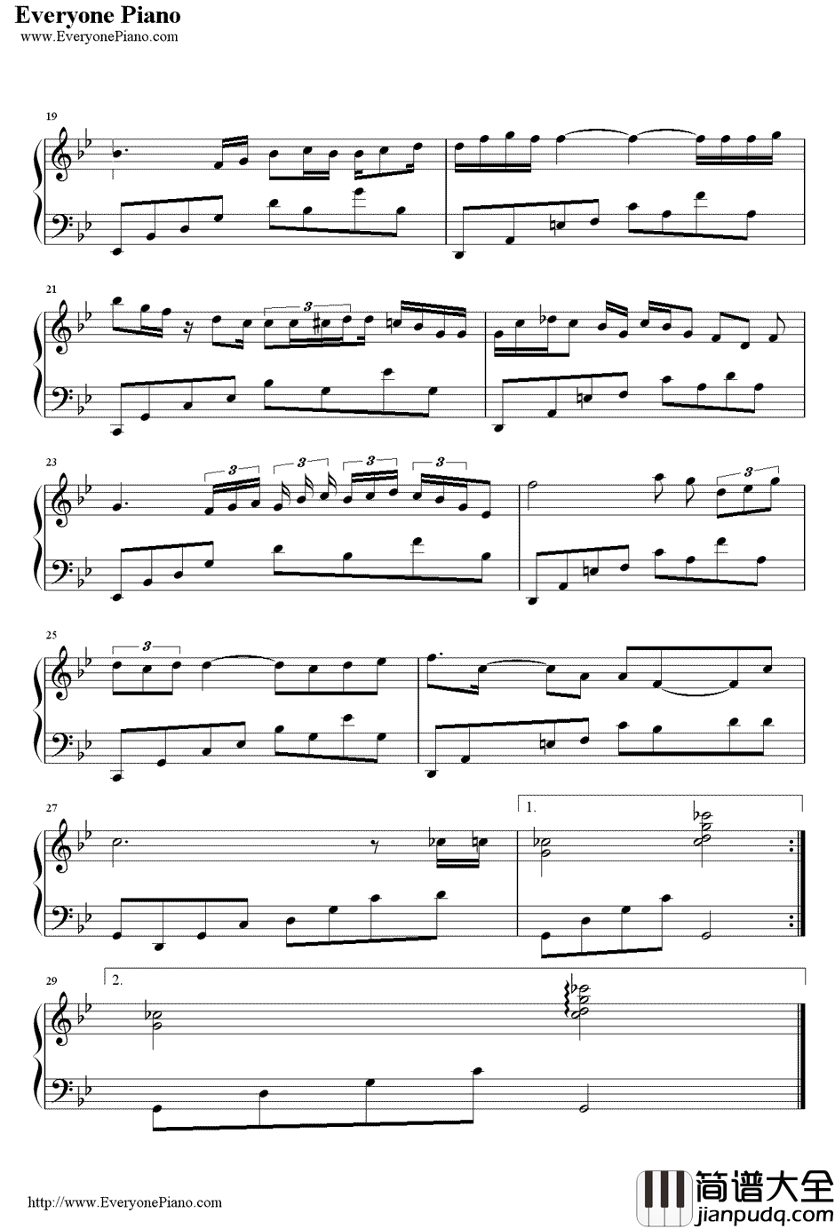 AIR钢琴谱_折戸伸治_川__鸟之诗_BGM