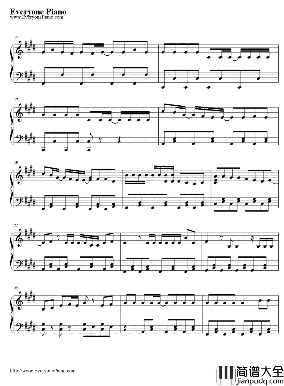 Gee钢琴谱_少女时代