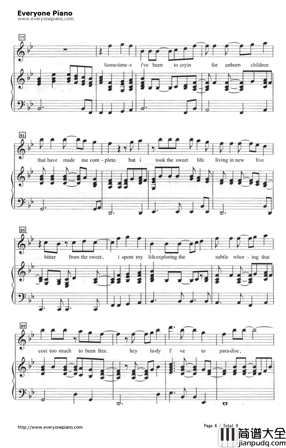 I've_Never_Been_To_Me独奏版钢琴谱_S.H.E