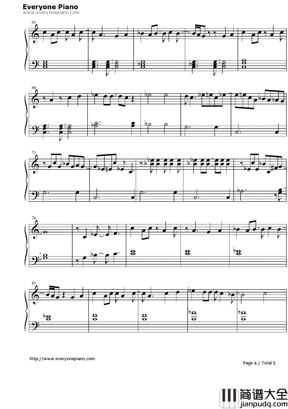 ずっとずっとずっと钢琴谱_久川綾丹下桜__魔卡少女樱_插曲