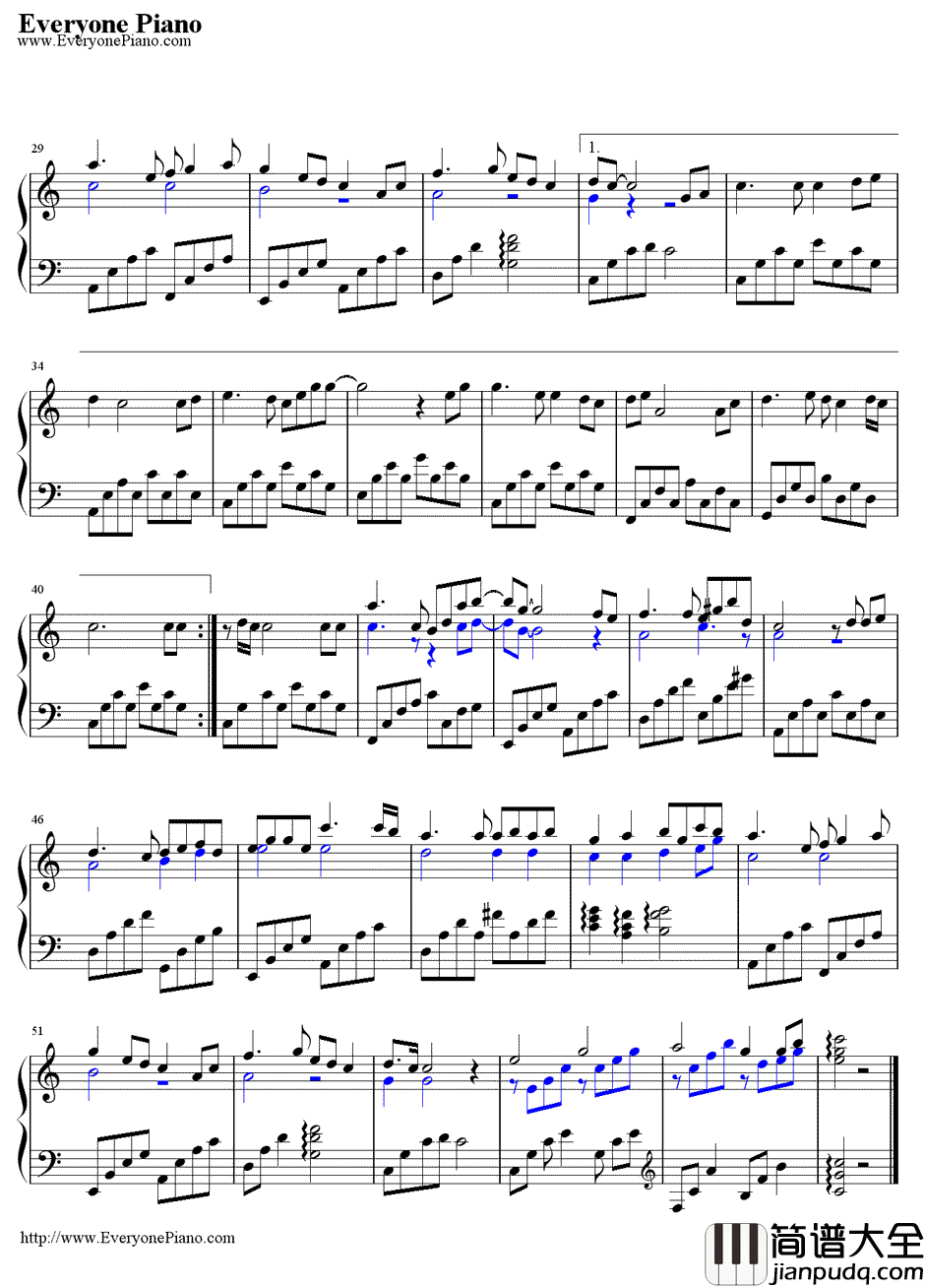 美丽心情钢琴谱_本多RuRu