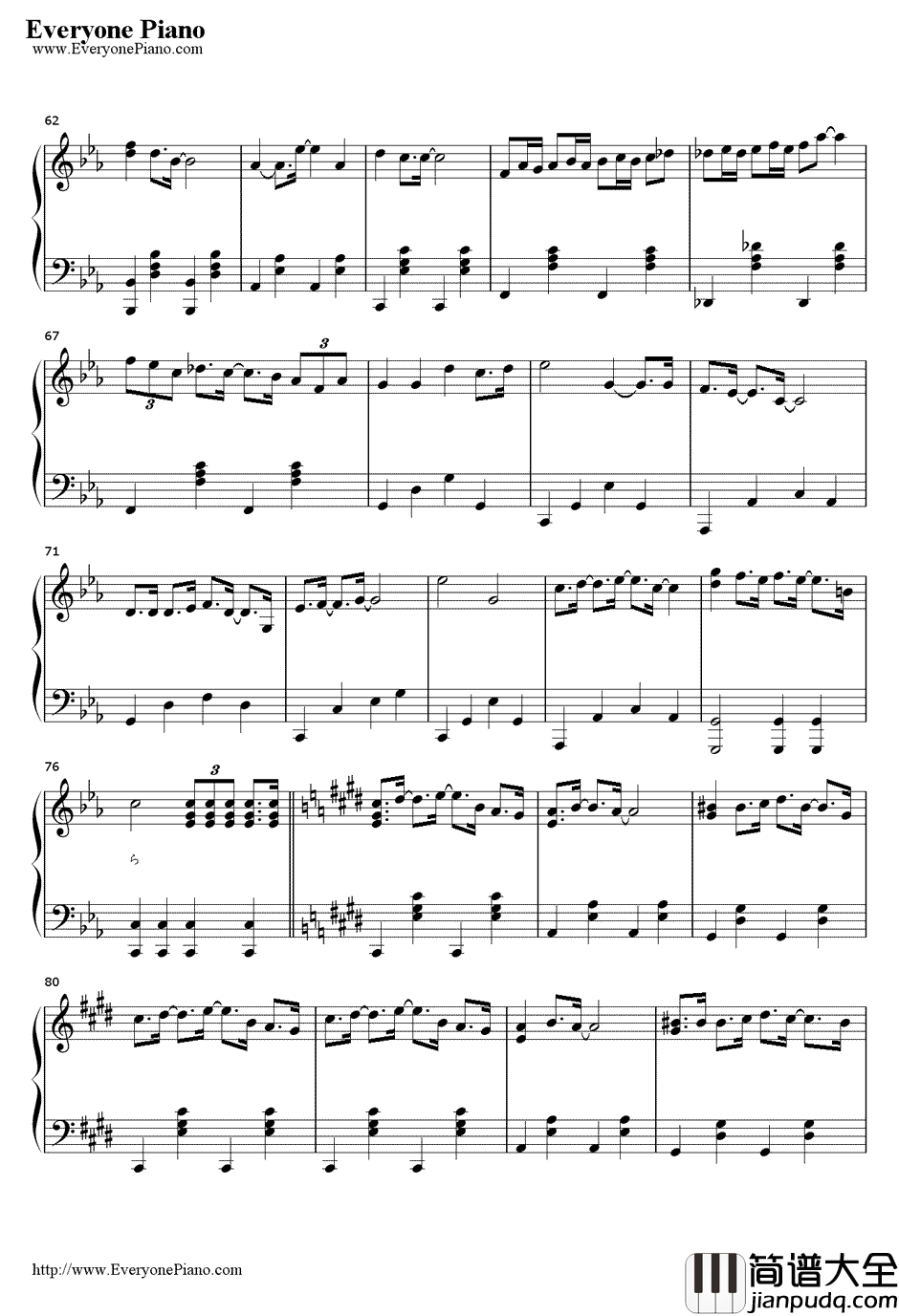 如果我是陈奕迅钢琴谱_MR