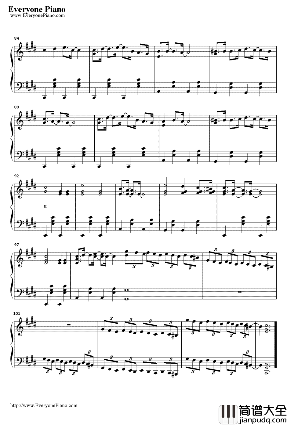 如果我是陈奕迅钢琴谱_MR