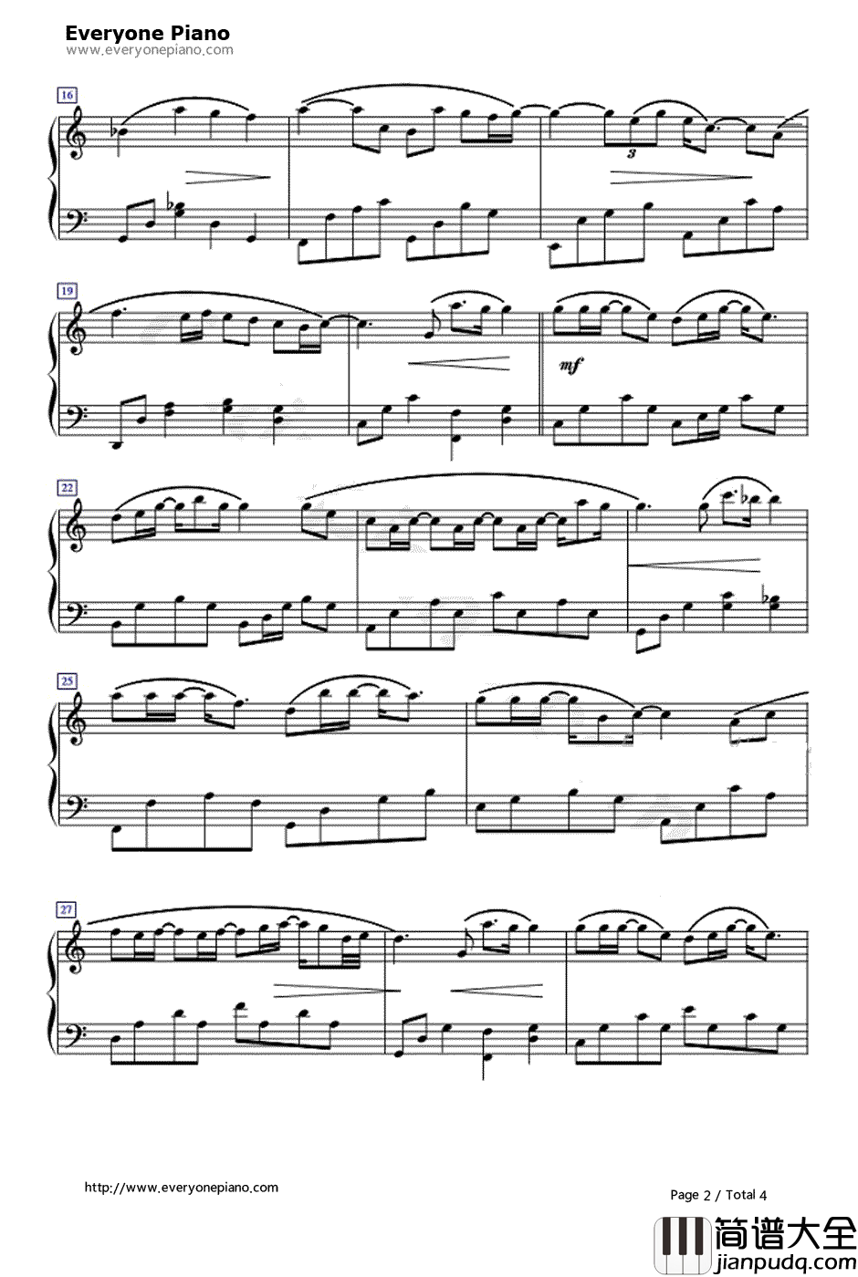 少年维特的烦恼钢琴谱_杨丞琳