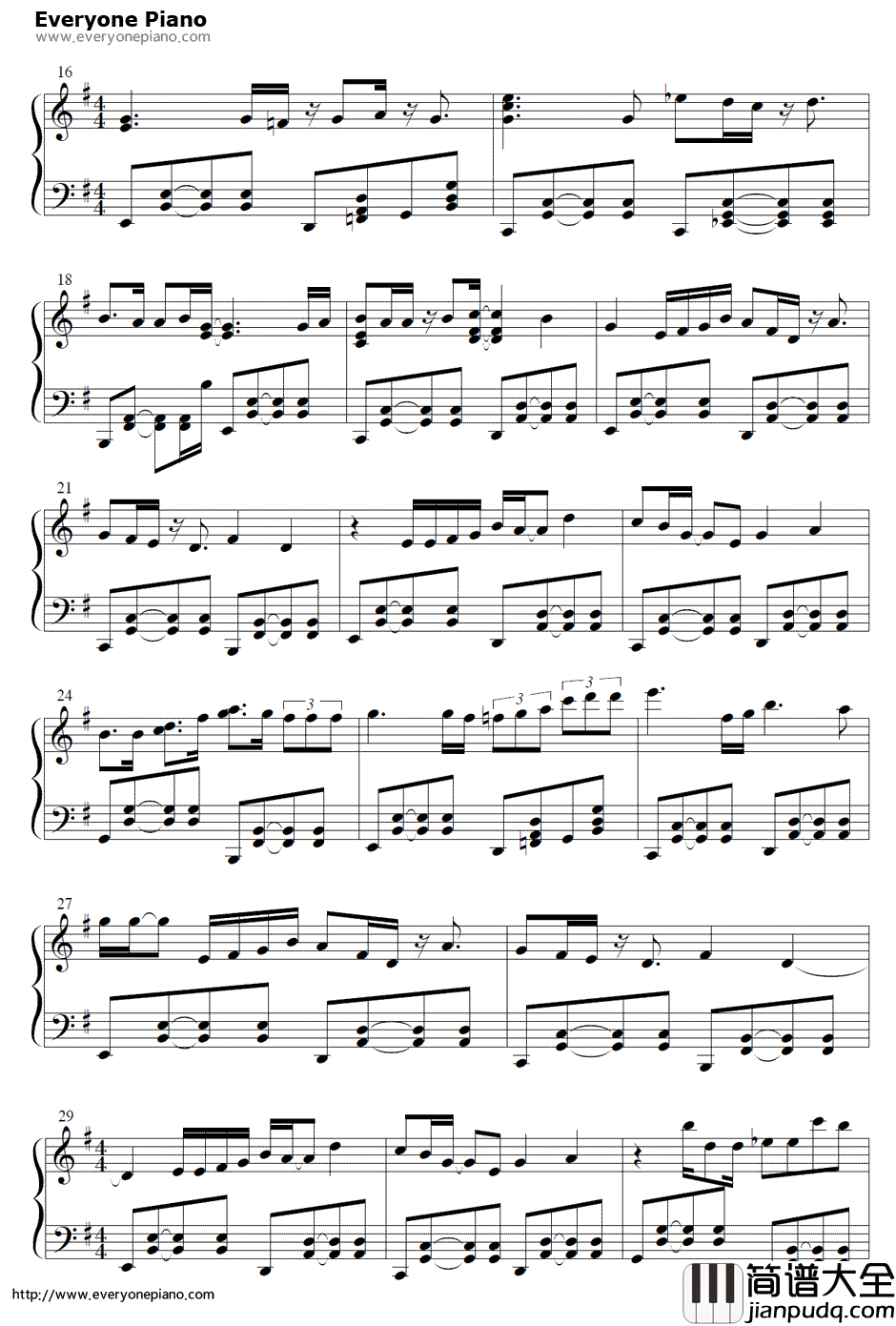 Love_U_Like_U钢琴谱_金明洙金艺林__闭嘴！花美男乐队_主题曲