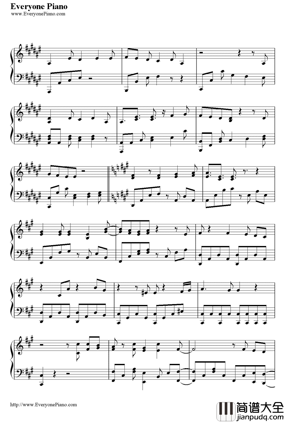 给予爱之金盏花钢琴谱_小高光太郎_八犬传—东方八犬异闻第二季片尾曲